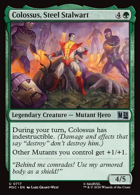 Colossus, Steel Stalwart, Magic card MSC 717 — Marvel Super Heroes Commander set