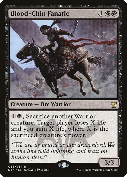 Blood-Chin Fanatic, Magic card DTK 88 — Dragons of Tarkir set