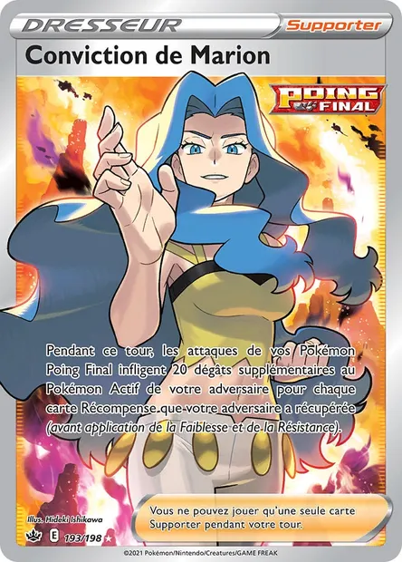 Conviction de Marion, carte Pokémon CRE 193 — extension Règne de Glace