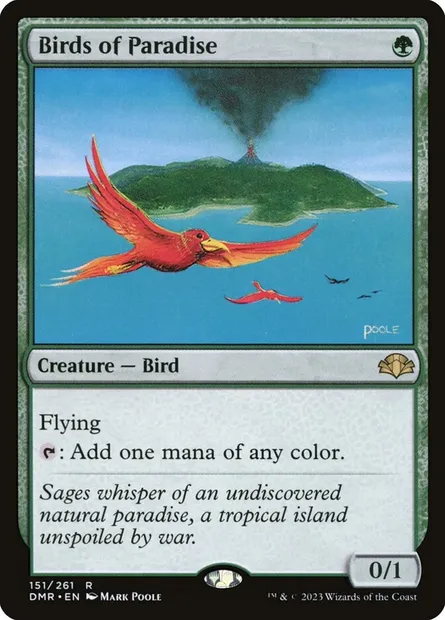 Birds of Paradise, Magic card DMR 151 — Dominaria Remastered set