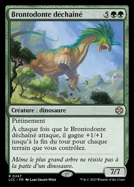 Brontodonte déchaîné, carte Magic LCC 247 — extension The Lost Caverns of Ixalan Commander