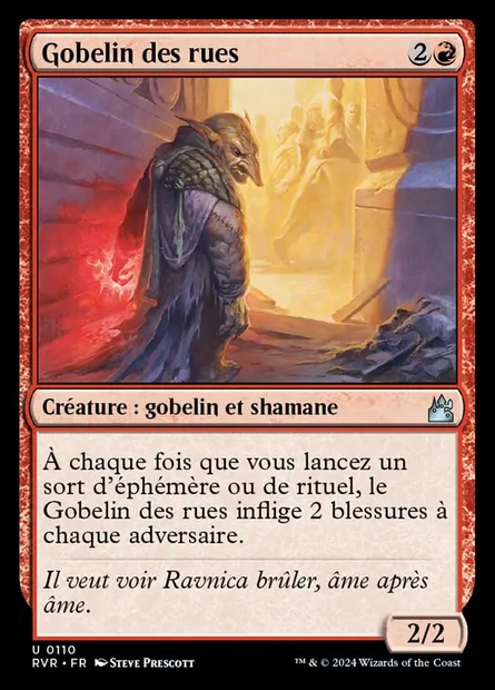 Gobelin des rues, carte Magic RVR 110 — extension Ravnica Remastered