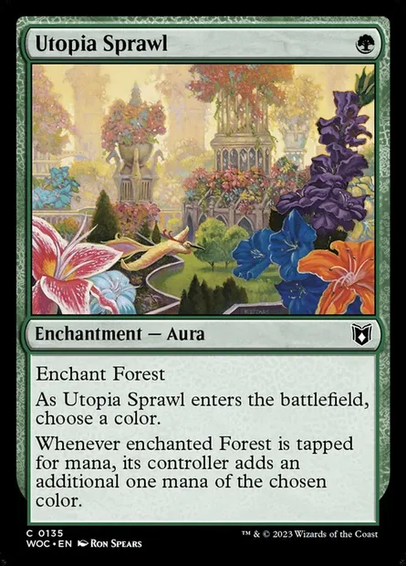 Utopia Sprawl, Magic card WOC 135 — Wilds of Eldraine Commander set