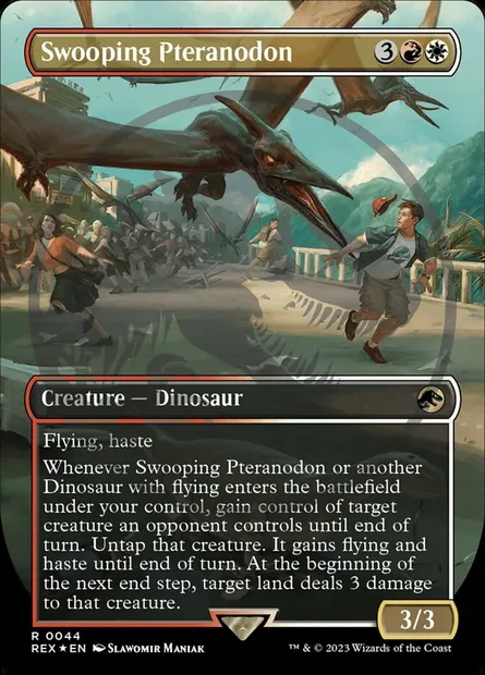 Ptéranodon plongeant, carte Magic REX 44 — extension Jurassic World Collection