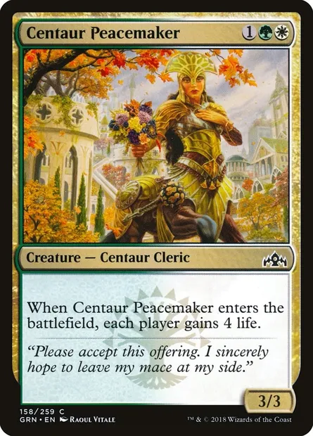 Centaur Peacemaker, Magic card GRN 158 — Guilds of Ravnica set