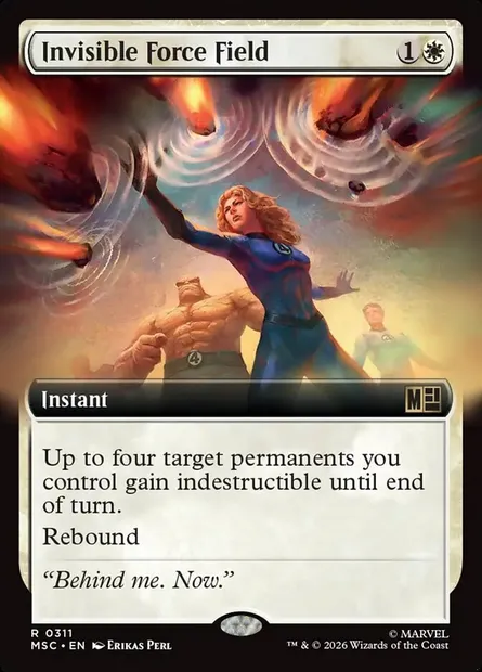 Invisible Force Field, Magic card MSC 311 — Marvel Super Heroes Commander set