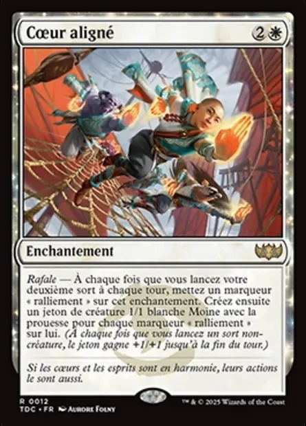 Cœur aligné, carte Magic TDC 12 — extension Tarkir: Dragonstorm Commander