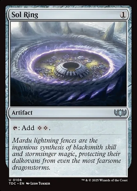 Sol Ring, Magic card TDC 106 — Tarkir: Dragonstorm Commander set