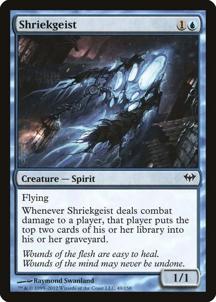 Shriekgeist, Magic card DKA 49 — Dark Ascension set