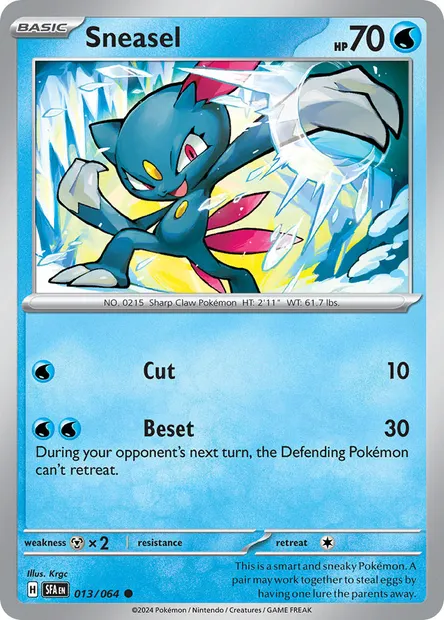 Sneasel, Pokémon card SFA 013 — Shrouded Fable set