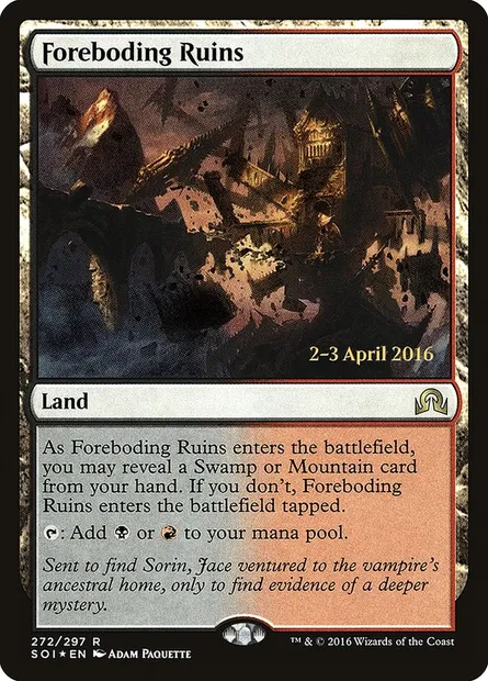 Foreboding Ruins, Magic card PSOI 272s — Shadows over Innistrad Promos set