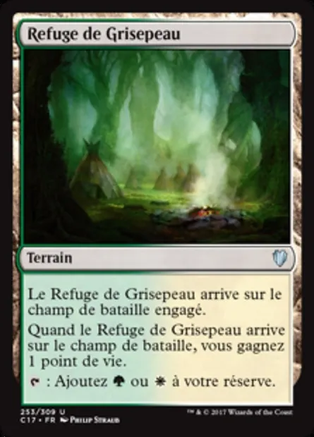 Refuge de Grisepeau, carte Magic C17 253 — extension Commander 2017