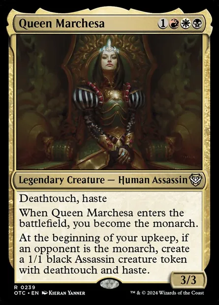 Queen Marchesa, Magic card OTC 239 — Outlaws of Thunder Junction Commander set