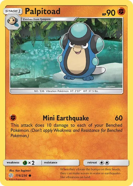 Palpitoad, Pokémon card CEC 116 — Cosmic Eclipse set