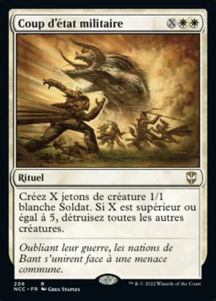 Coup d'état militaire, carte Magic NCC 206 — extension New Capenna Commander