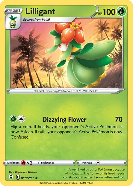 Lilligant, Pokémon card EVS 10 — Evolving Skies set