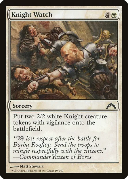 Knight Watch, Magic card GTC 19 — Gatecrash set