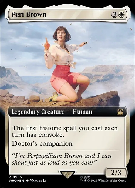 Peri Brown, carte Magic WHO 935 — extension Doctor Who