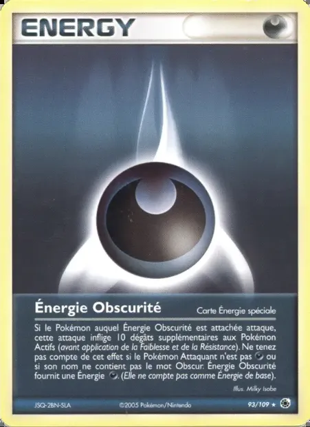 Énergie Obscurité, carte Pokémon RS 93 — extension EX Rubis & Saphir