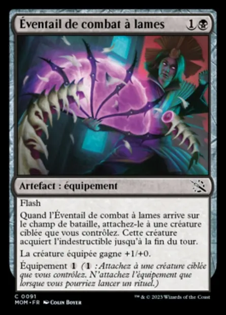 Éventail de combat à lames, carte Magic MOM 91 — extension L'invasion des machines