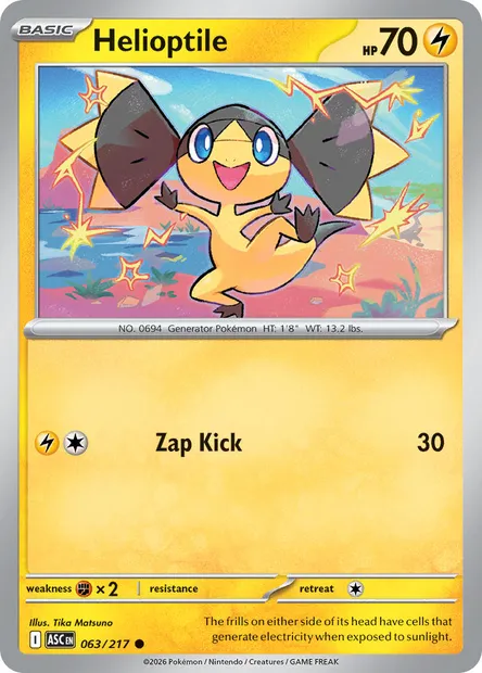 Helioptile, Pokémon card ASC 063 — Ascended Heroes set