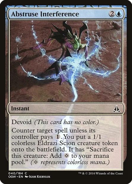 Abstruse Interference, Magic card OGW 40 — Oath of the Gatewatch set