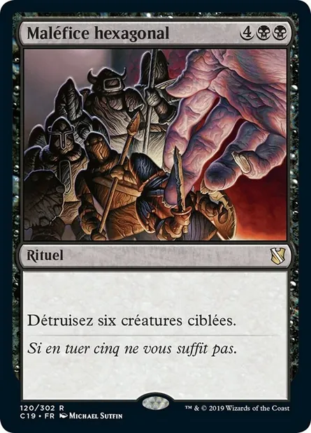 Maléfice hexagonal, carte Magic C19 120 — extension Commander 2019