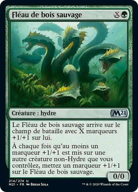 Fléau de bois sauvage, carte Magic M21 214 — extension Core Set 2021