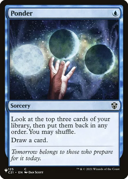 Contemplation, carte Magic PLST C21-125 — extension The List