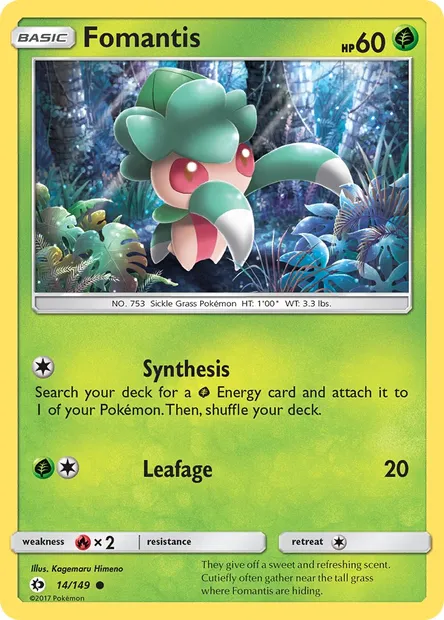 Fomantis, Pokémon card SUM 14 — Sun & Moon set