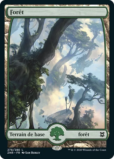 Forêt, carte Magic ZNR 278 — extension Renaissance de Zendikar