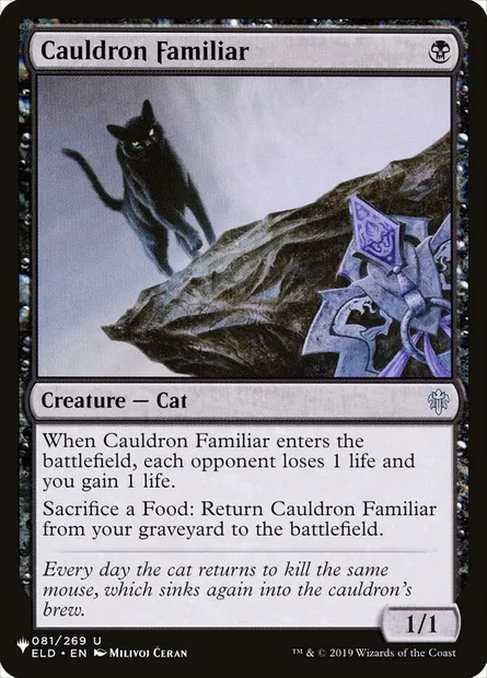 Cauldron Familiar, Magic card PLST ELD-81 — The List set