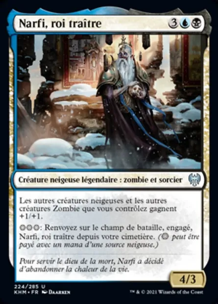 Narfi, roi traître, carte Magic KHM 224 — extension Kaldheim