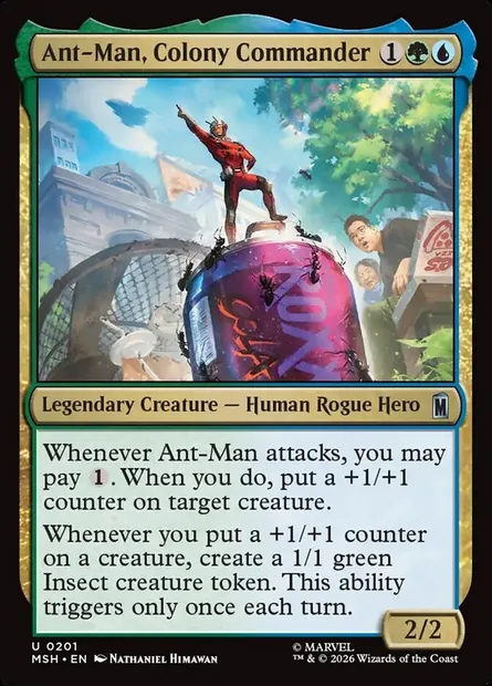 Ant-Man, Colony Commander, Magic card MSH 201 — Marvel Super Heroes set