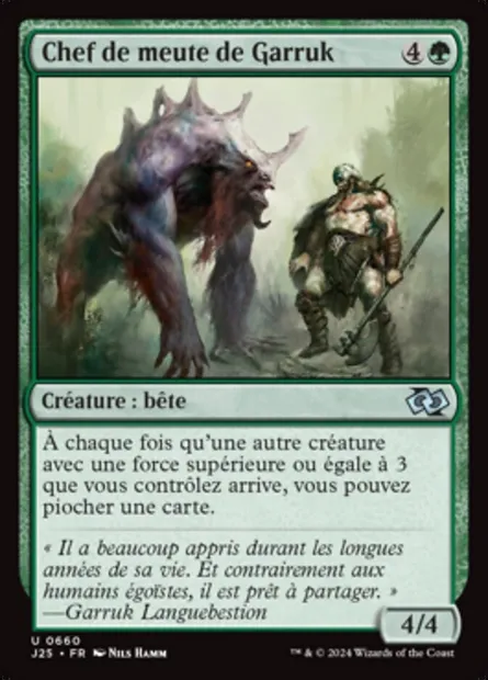 Chef de meute de Garruk, carte Magic J25 660 — extension Foundations Jumpstart