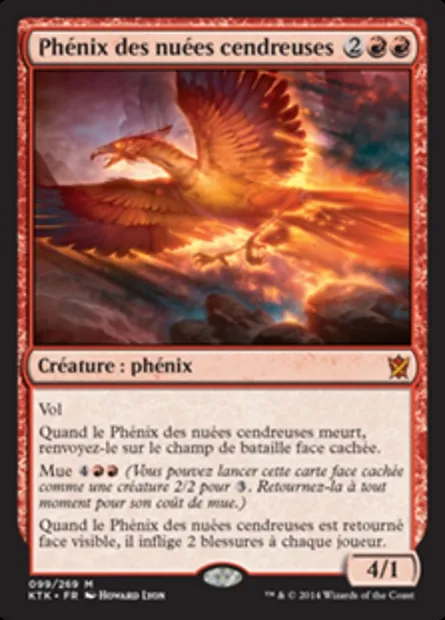 Phénix des nuées cendreuses, carte Magic KTK 99 — extension Les Khans de Tarkir