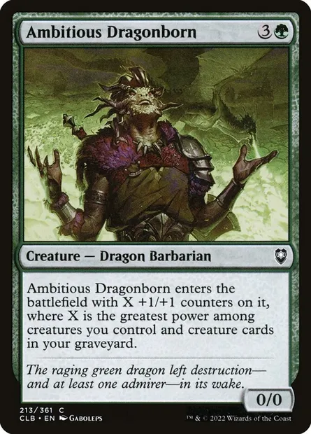 Ambitious Dragonborn, Magic card CLB 213 — Commander Legends: Battle for Baldur's Gate set