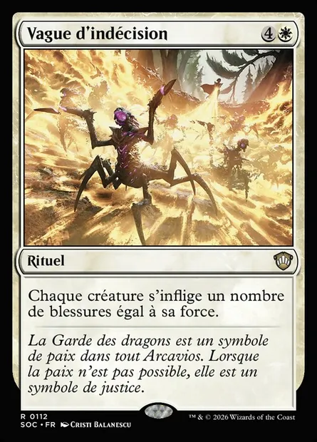 Vague d'indécision, carte Magic SOC 112 — extension Secrets of Strixhaven Commander