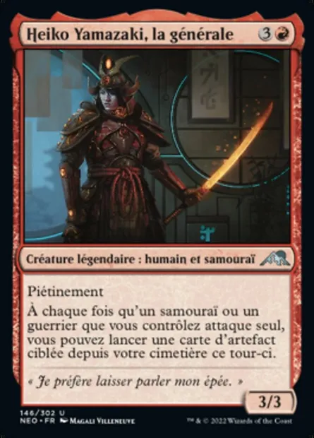 Heiko Yamazaki, la générale, carte Magic NEO 146 — extension Kamigawa: La Dynastie Néon