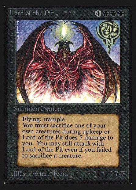 Seigneur de l'abîme, carte Magic CED 115 — extension Collectors' Edition