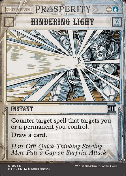 Hindering Light, Magic card OTP 46 — Breaking News set