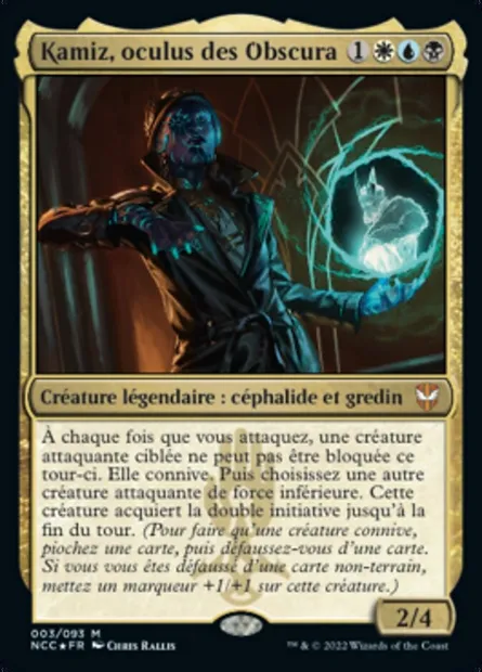 Kamiz, oculus des Obscura, carte Magic NCC 3 — extension New Capenna Commander
