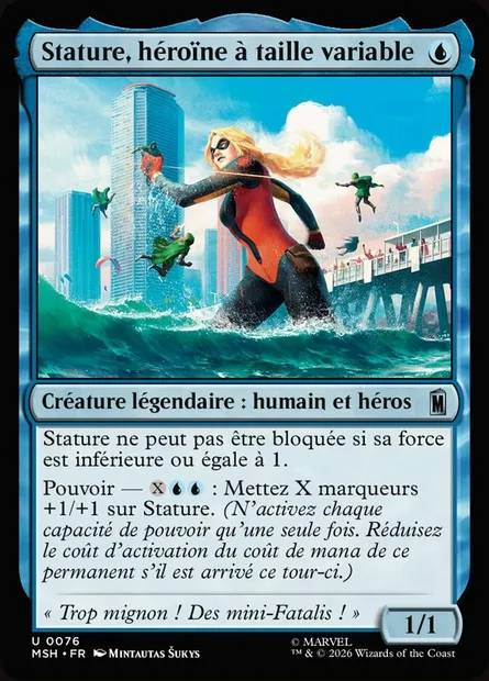 Stature, héroïne à taille variable, carte Magic MSH 76 — extension Marvel Super Heroes