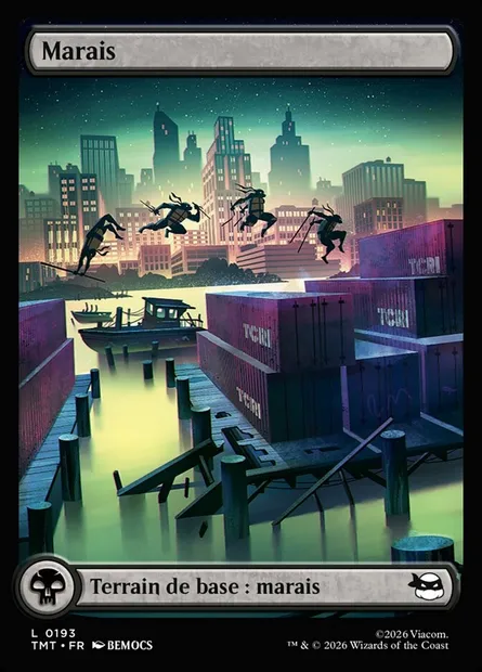 Marais, carte Magic TMT 193 — extension Teenage Mutant Ninja Turtles