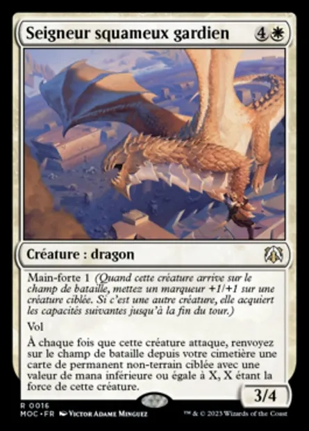 Seigneur squameux gardien, carte Magic MOC 16 — extension March of the Machine Commander