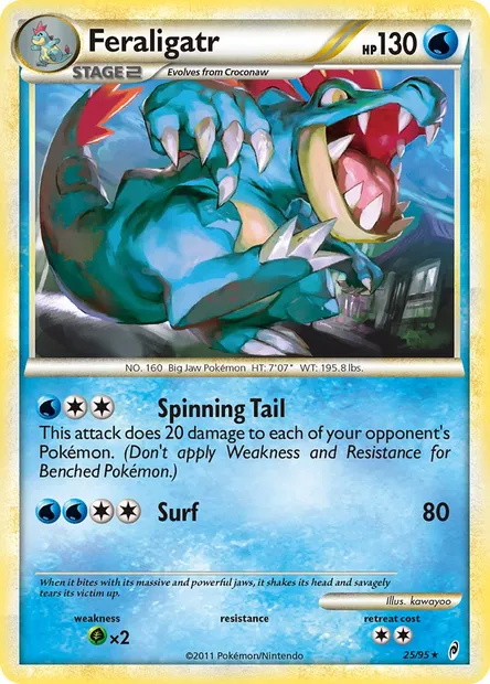 Aligatueur, carte Pokémon CL 25 — extension L'appel des Légendes