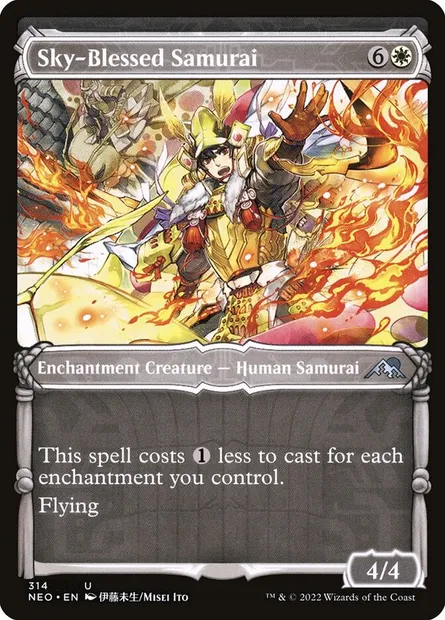 Sky-Blessed Samurai, Magic card NEO 314 — Kamigawa: Neon Dynasty set