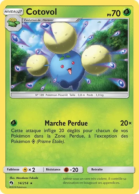 Cotovol, carte Pokémon LOT 14 — extension Tonnerre Perdu
