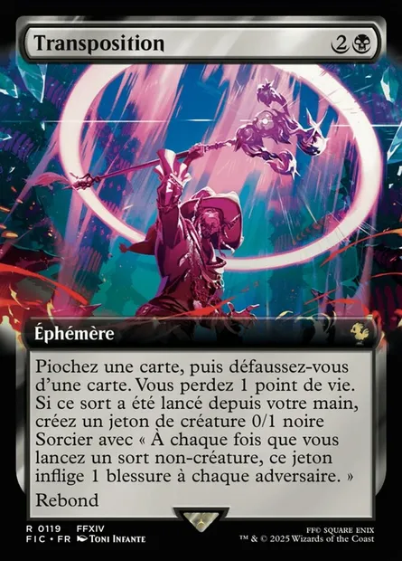 Transposition, carte Magic FIC 119 — extension Final Fantasy Commander