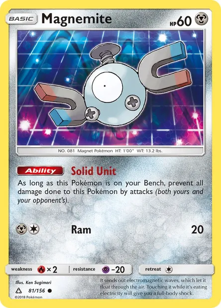 Magnemite, Pokémon card UPR 81 — Ultra Prism set